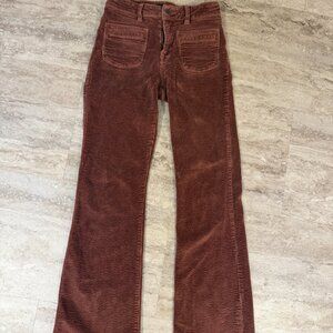 Prana Pants Women 4/27 Ashland Cord Corduroy Organic Cotton Boot Cut Comfort